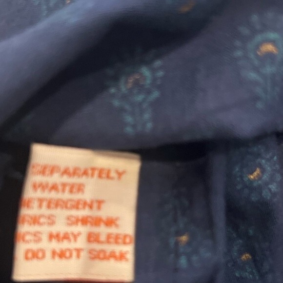 Sabhyata Dress Sleeveless Blue and Green Print Women's Sz L India Dress NEW - Picture 5 of 12